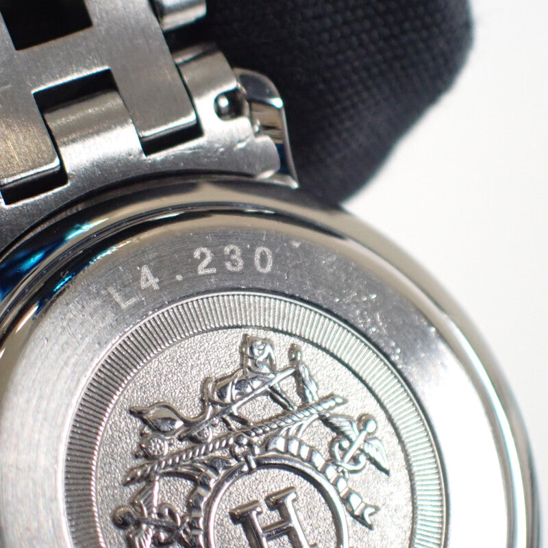 【商談中/対象者以外注文不可】エルメス HERMES クリッパー ナクレ CL4.230 腕時計 ステンレススチール クオーツ ホワイトシェル文字盤 レディース【中古】【Aランク】