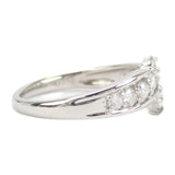 【中古】 デザイン ジュエリー リング Pt900プラチナ ダイヤモンド レディース【Aランク】