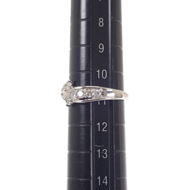 【中古】 デザイン ジュエリー リング Pt900プラチナ ダイヤモンド レディース【Aランク】