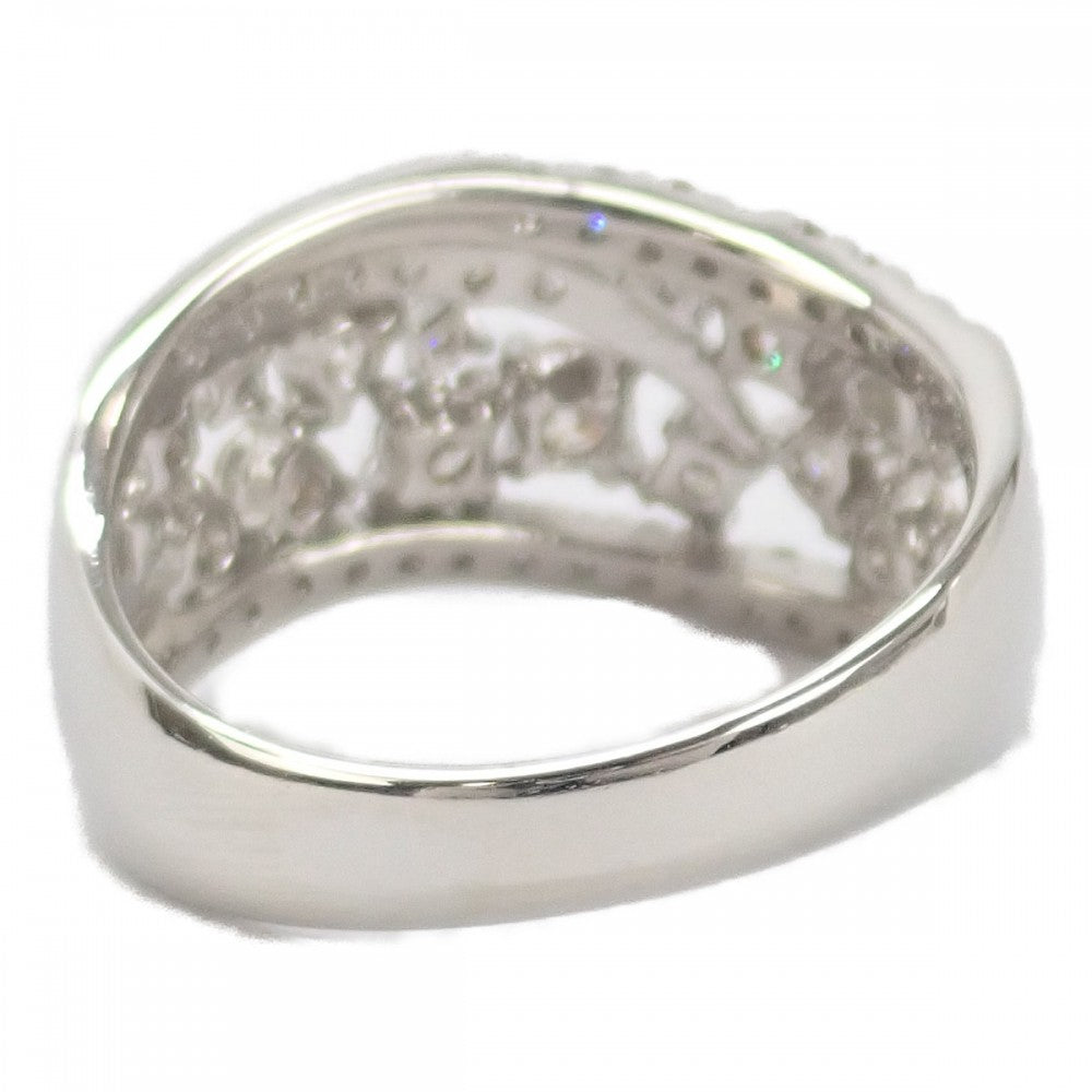 【中古】 デザイン ジュエリー リング Pt900プラチナ 12号 ダイヤモンド レディース【Aランク】