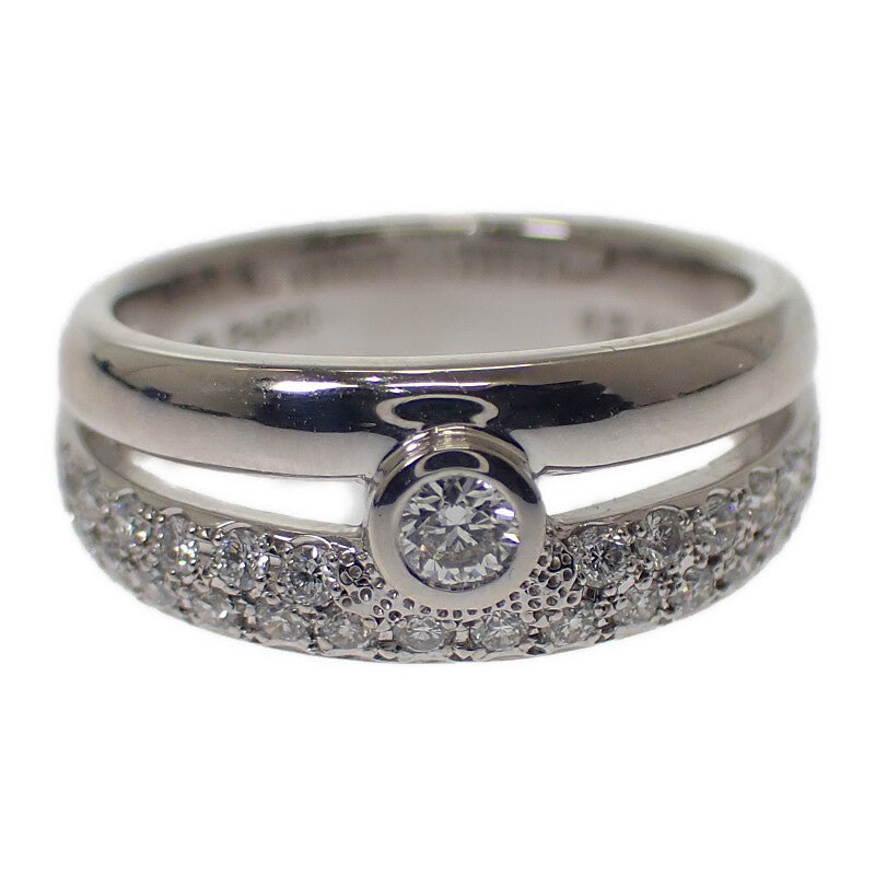 ミキモト MIKIMOTO ジュエリー 8号 リング Pt950プラチナ ダイヤモンド レディース【中古】【Aランク】