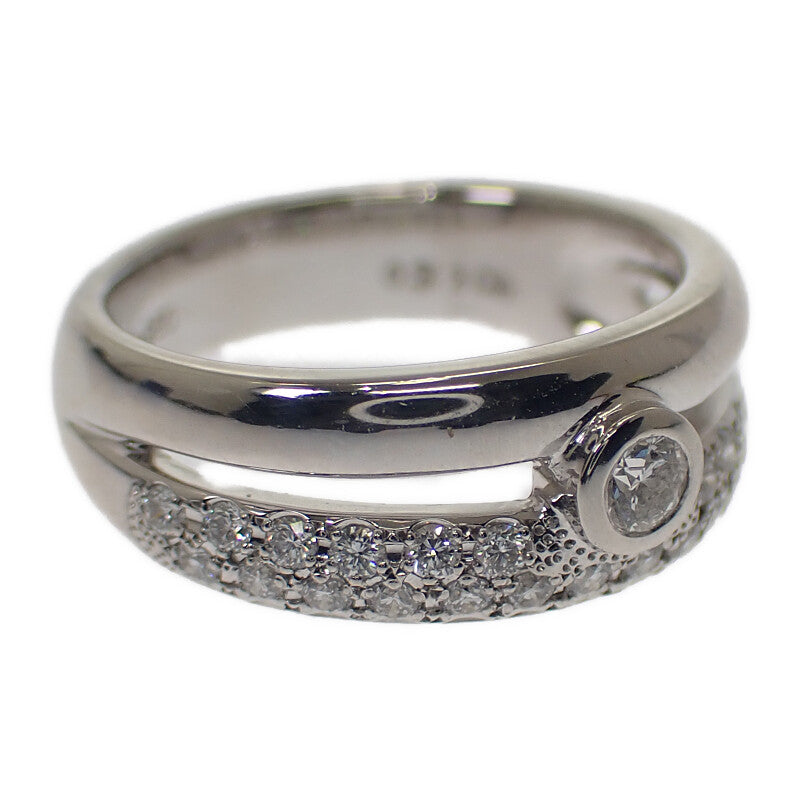 ミキモト MIKIMOTO ジュエリー 8号 リング Pt950プラチナ ダイヤモンド レディース【中古】【Aランク】