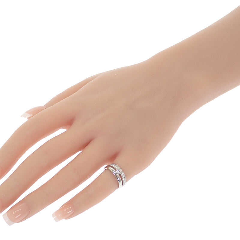 ミキモト MIKIMOTO ジュエリー 8号 リング Pt950プラチナ ダイヤモンド レディース【中古】【Aランク】