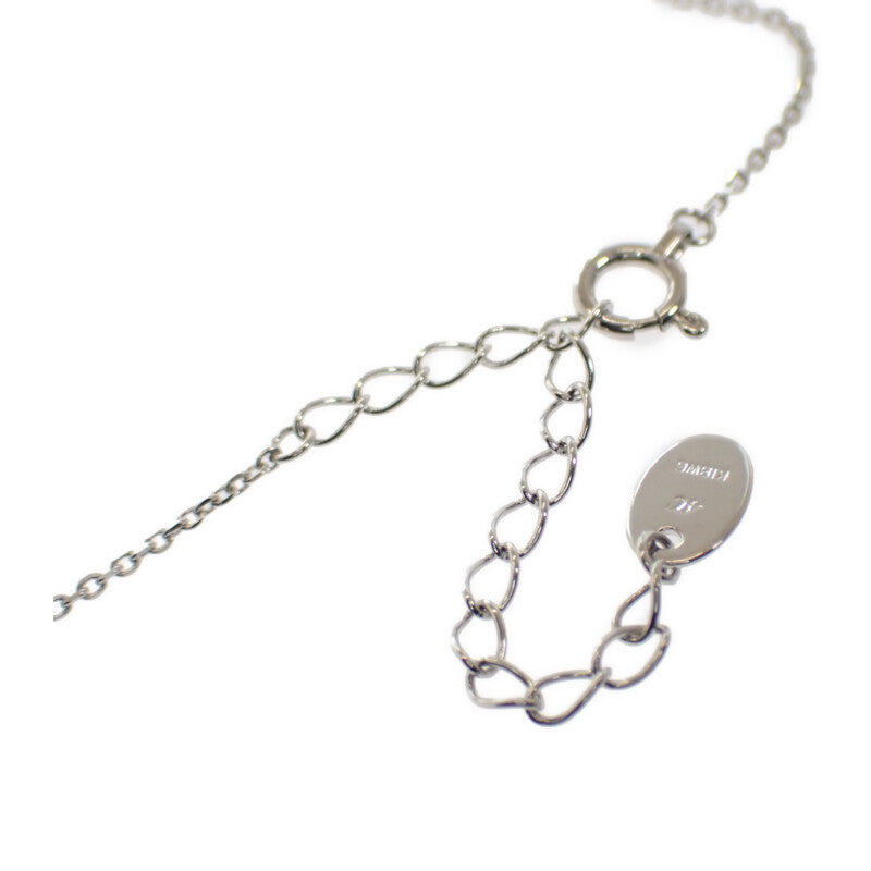 ヨンドシー 4℃ スクエア モチーフ ネックレス K18ホワイトゴールド ダイヤモンド レディース【中古】【Aランク】