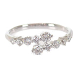 デザイン ジュエリー リング Pt900プラチナ 13号 ダイヤモンド レディース【中古】【Aランク】