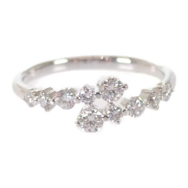 デザイン ジュエリー リング Pt900プラチナ 13号 ダイヤモンド レディース【中古】【Aランク】