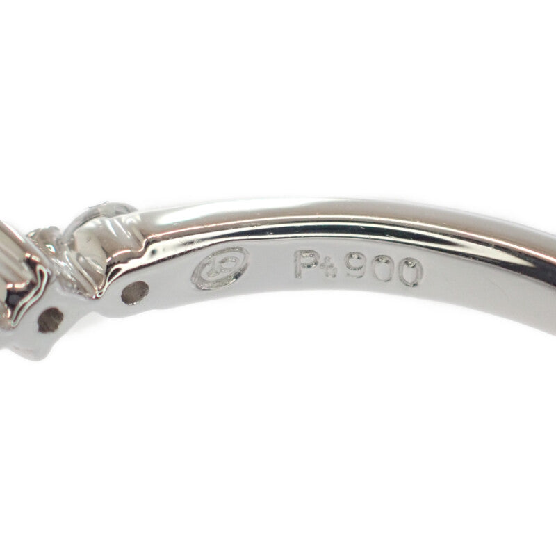 デザイン ジュエリー リング Pt900プラチナ 13号 ダイヤモンド レディース【中古】【Aランク】