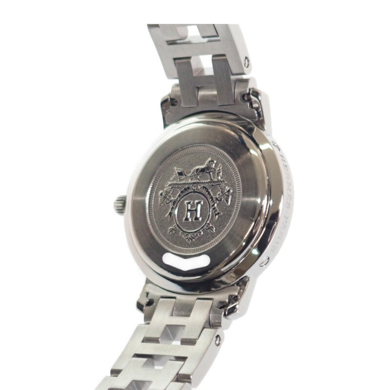 エルメス HERMES クリッパー CL4.210 腕時計 ステンレススチール クオーツ ホワイト文字盤 レディース【中古】【Aランク】