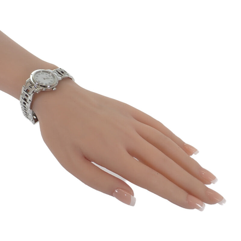 エルメス HERMES クリッパー CL4.210 腕時計 ステンレススチール クオーツ ホワイト文字盤 レディース【中古】【Aランク】