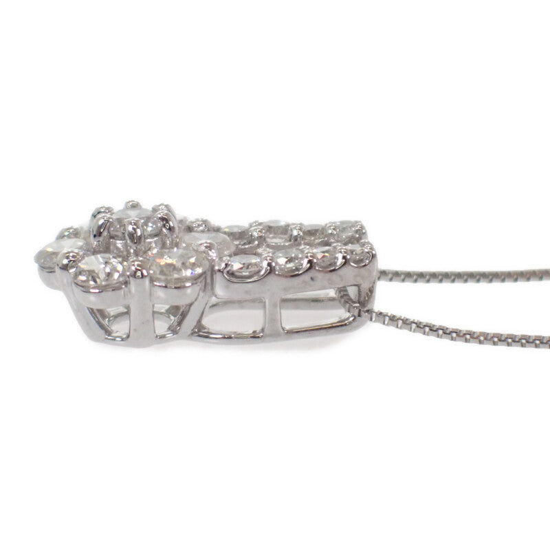 【中古】 Pt850/900 D デザインジュエリー ネックレス Pt850プラチナ Pt900プラチナ ダイヤモンド レディース【Aランク】
