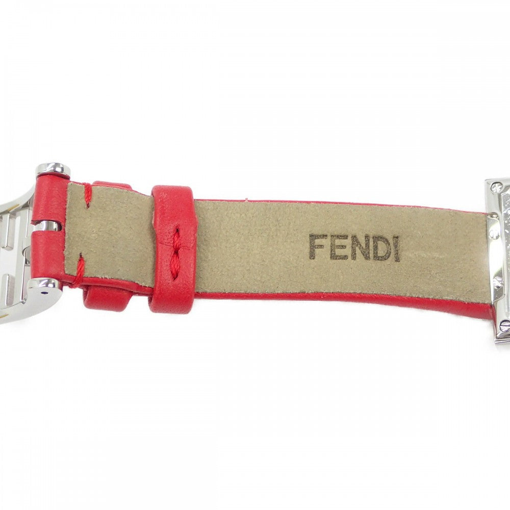 フェンディ FENDI フェンディマニア FOW850A2YAF0C0U 腕時計 ステンレススチール レザー クオーツ レッド文字盤 レディース【中古】【Aランク】