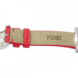 フェンディ FENDI フェンディマニア FOW850A2YAF0C0U 腕時計 ステンレススチール レザー クオーツ レッド文字盤 レディース【中古】【Aランク】