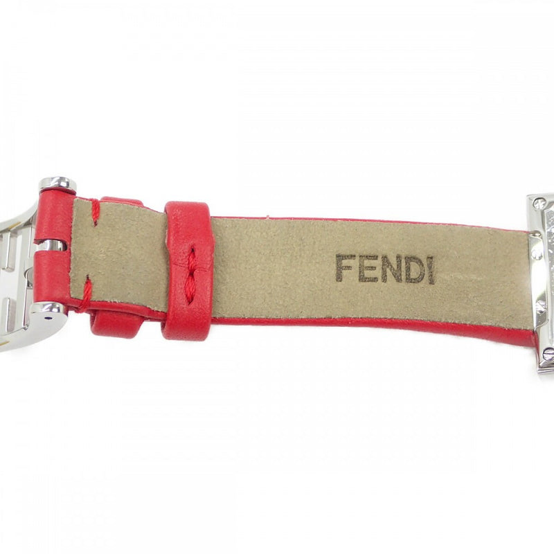 【Aランク】フェンディ FENDI フェンディマニア FOW850A2YAF0C0U 腕時計 ステンレススチール レザー クオーツ レッド文字盤 レディース【ISEYA】