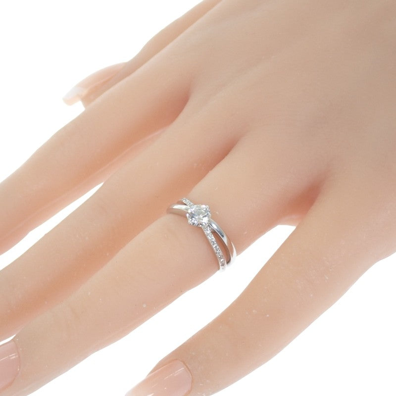 Designer Jewelry Ring, size 9, Pt900 Platinum Diamond for Women