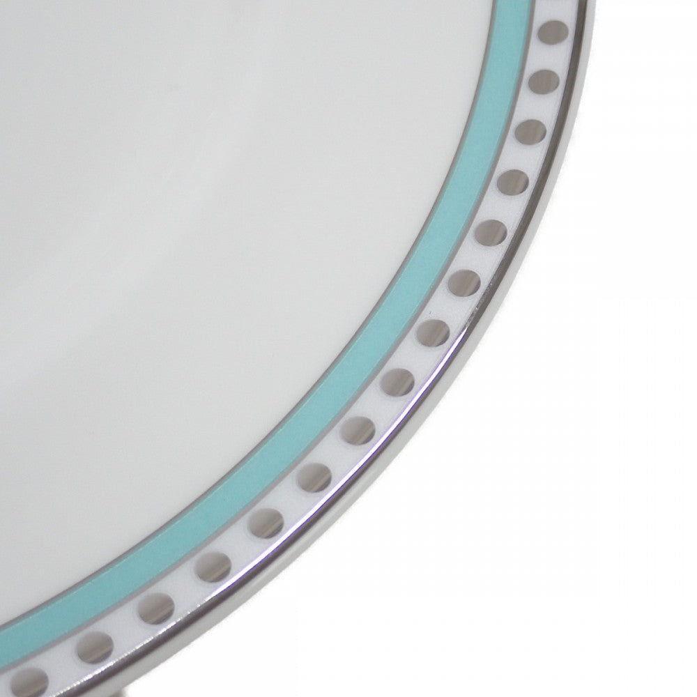 【中古】ティファニー TIFFANY&Co. プラチナブルーバンドプレート ペア 食器 ボーンチャイナ レディース【Sランク】