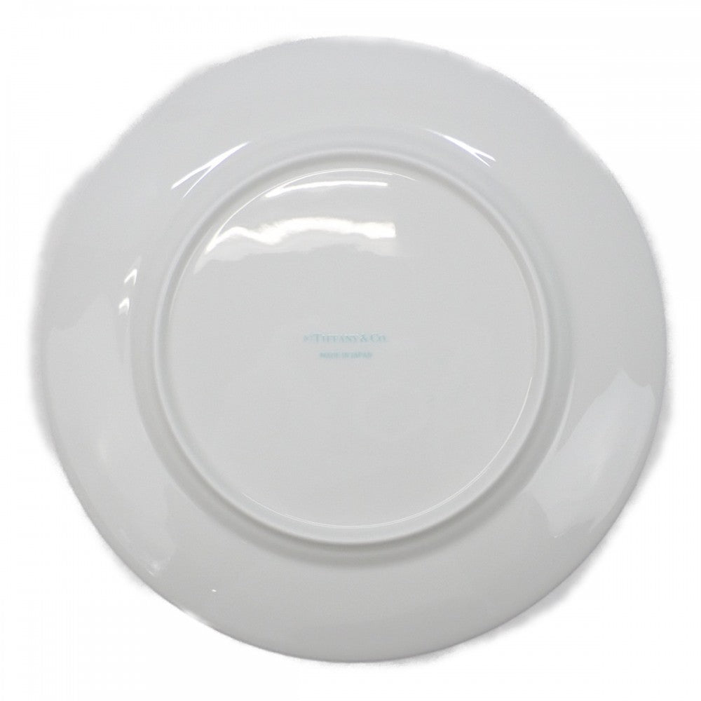 【中古】ティファニー TIFFANY&Co. プラチナブルーバンドプレート ペア 食器 ボーンチャイナ レディース【Sランク】