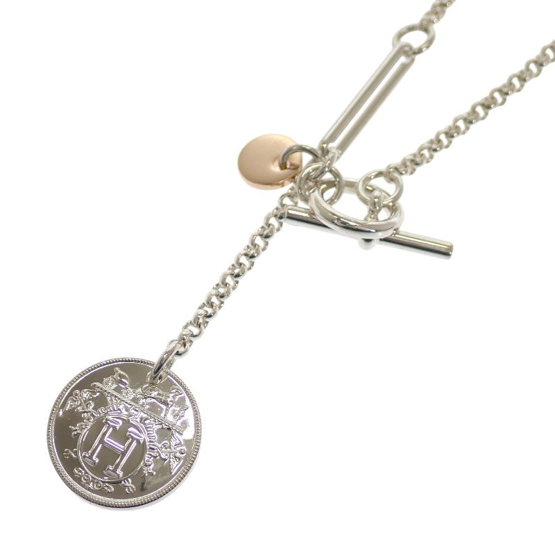 エルメスネックレス エルメス HERMES エクスリブリスPM ネックレス K18ピンクゴールド