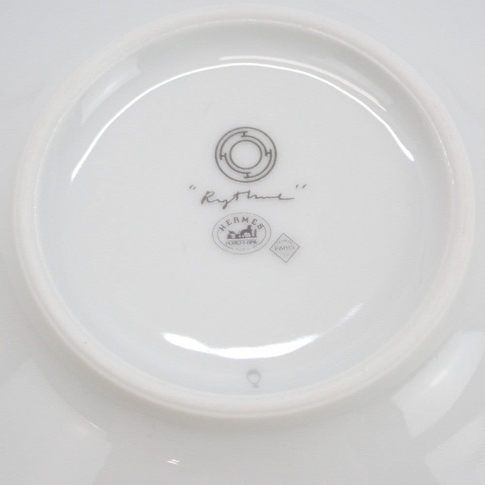エルメス HERMES リズムカップ＆ソーサー ペア  4416P2 食器 陶器 ホワイト グリーン レッド レディース【中古】【Sランク】
