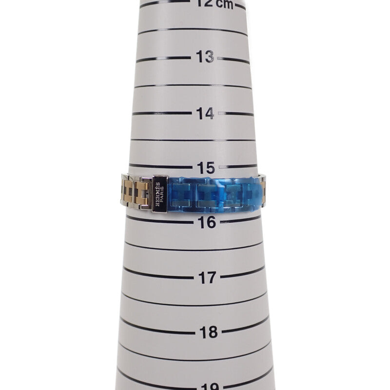 エルメス HERMES クリッパー CL4.220 腕時計 ステンレススチール GP クオーツ アイボリー文字盤 レディース【中古】【Aランク】