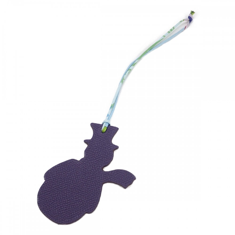 エルメス HERMES プティスノーマンチャーム H1053078-01 バッグチャーム ヴォーエプソン トゴ ブラウン パープル【中古】【Aランク】