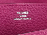 【ABランク】エルメス HERMES ドゴンロング 長財布 トゴ ローズパープル C刻印 シルバー金具 レディース【ISEYA】