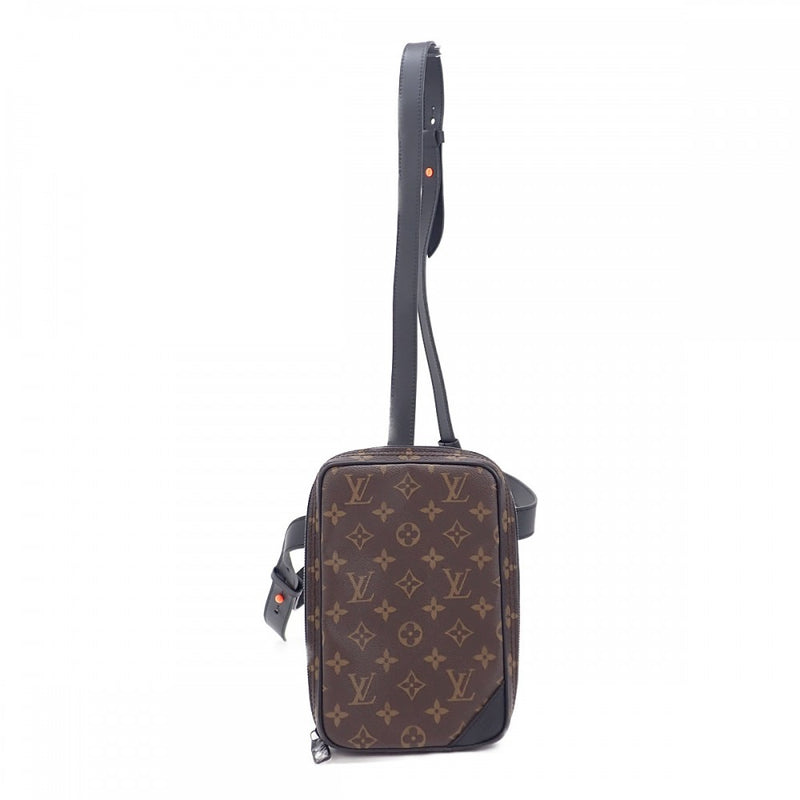 【Aランク】ルイヴィトン LOUIS VUITTON ユーティリティサイドバッグ ヴァージルアブロー M44428 モノグラム ボディバッグ ブラウン メンズ レディース【ISEYA】