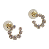 【中古】 K18YG デザインジュエリー スワロフスキージルコニア ピアス K18イエローゴールド キュービック・ジルコニア レディース【Aランク】