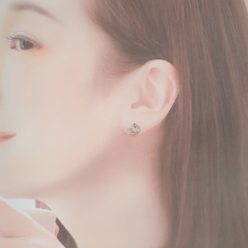 【中古】 K18YG デザインジュエリー スワロフスキージルコニア ピアス K18イエローゴールド キュービック・ジルコニア レディース【Aランク】