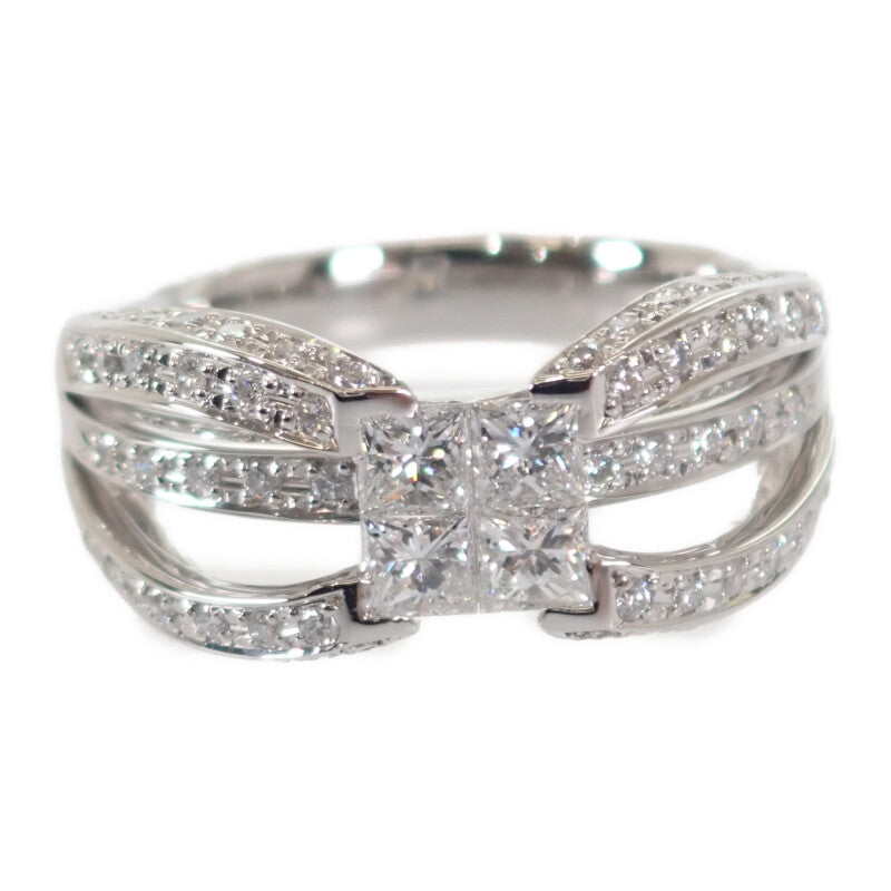 Pt900 デザイン ジュエリー 10号 リング Pt900プラチナ ダイヤモンド レディース【中古】【Aランク】