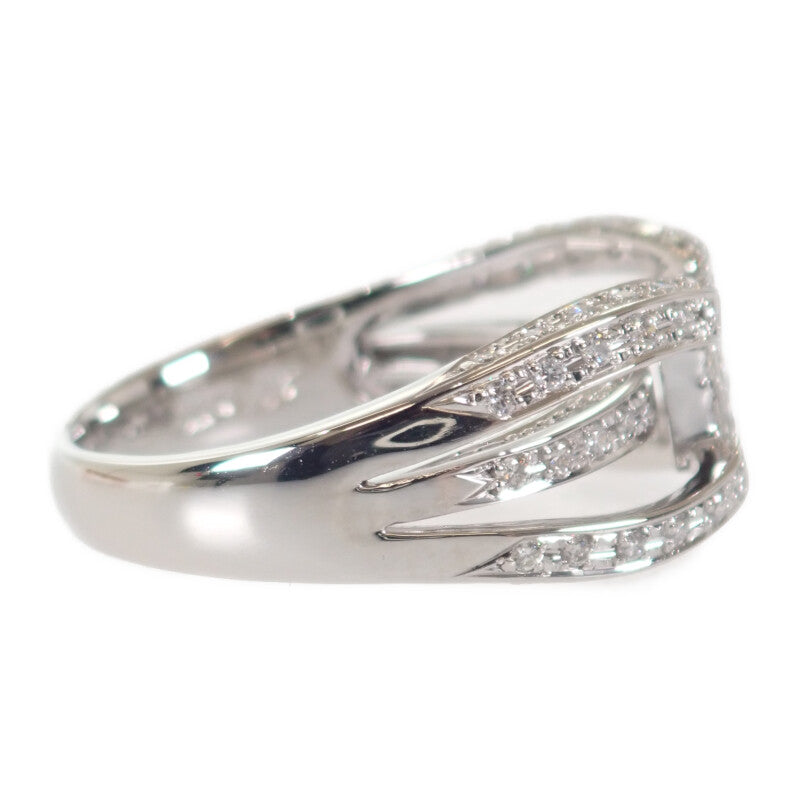 【中古】 Pt900 デザイン ジュエリー リング Pt900プラチナ 10号 ダイヤモンド レディース【Aランク】