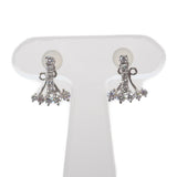 K18WG K14WG デザインジュエリー 2way セパレート ピアス K18ホワイトゴールド K14 ダイヤモンド ダイヤモンド レディース【中古】【Aランク】