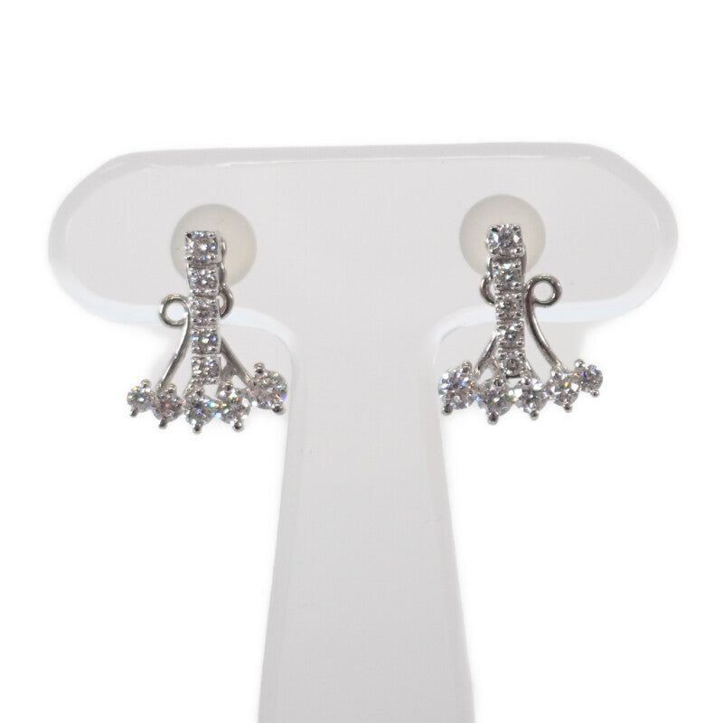 K18WG K14WG デザインジュエリー 2way セパレート ピアス K18ホワイトゴールド K14 ダイヤモンド ダイヤモンド レディース【中古】【Aランク】