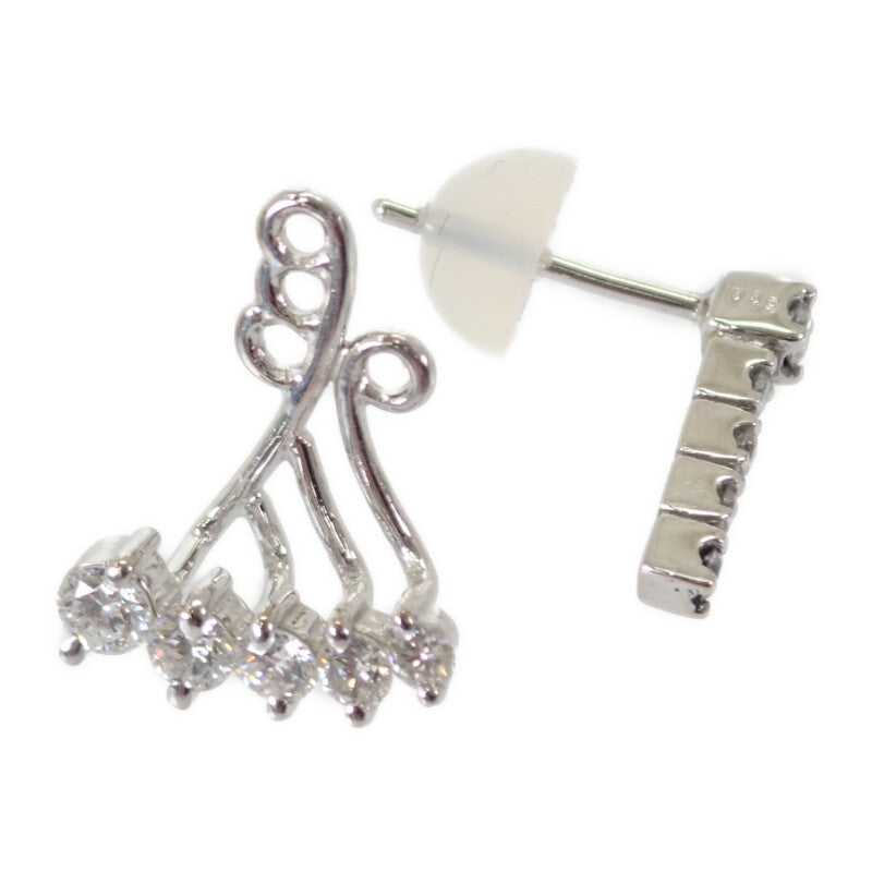 K18WG K14WG デザインジュエリー 2way セパレート ピアス K18ホワイトゴールド K14 ダイヤモンド ダイヤモンド レディース【中古】【Aランク】
