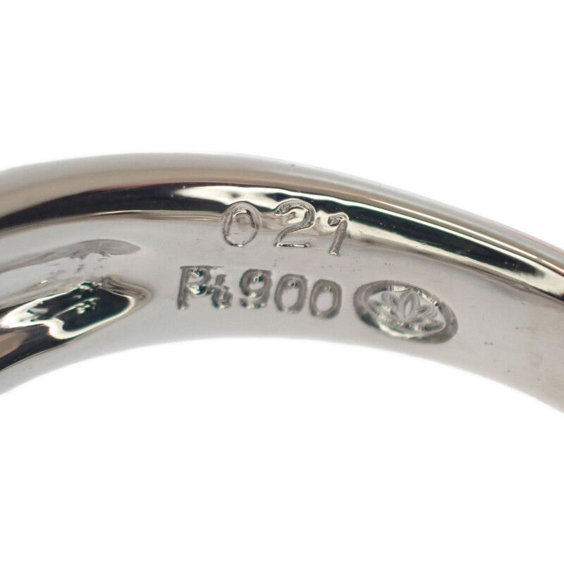 【中古】 デザインジュエリー リング Pt900プラチナ 14号 ダイヤモンド ピンクサファイア レディース【Aランク】