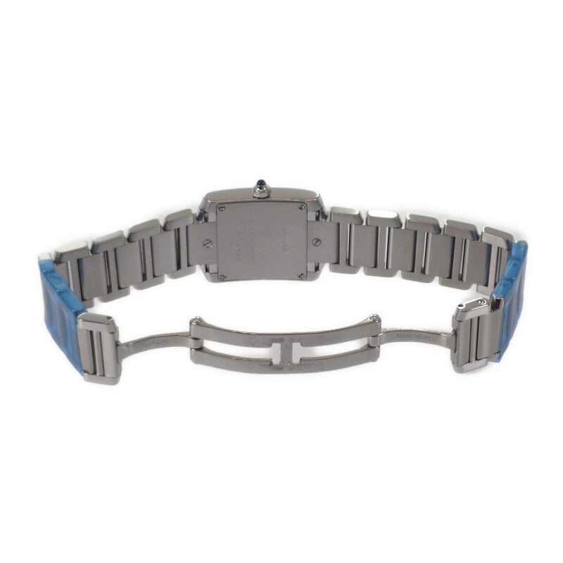 カルティエ CARTIER タンクフランセーズ SM W51008Q3 腕時計 ステンレススチール クオーツ ホワイト文字盤 レディース【中古】【Aランク】