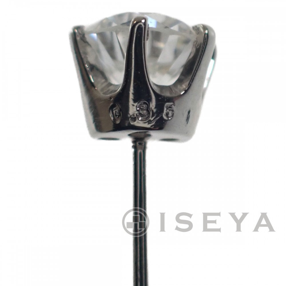 【中古】 デザイン ジュエリー スタッド ピアス Pt900プラチナ ダイヤモンド レディース【Aランク】