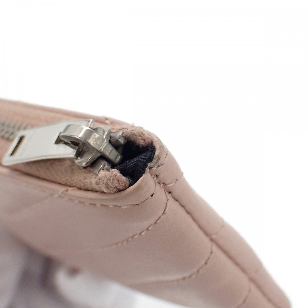 サンローラン SAINT LAURENT モノグラム ポーチ 438386 コインケース レザー ベージュ レディース【中古】【ABランク】