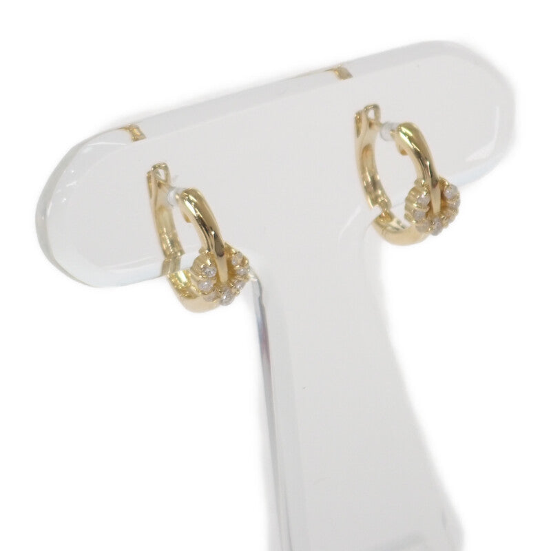 【中古】 K18 D デザインジュエリー　 ピアス K18イエローゴールド ダイヤモンド レディース【Aランク】