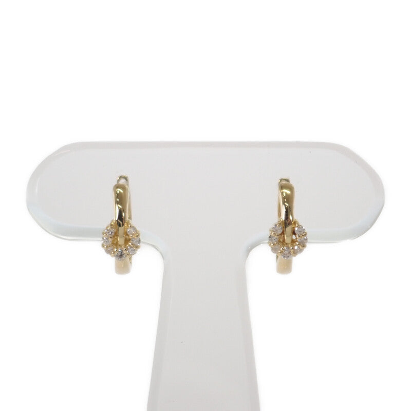 【中古】 K18 D デザインジュエリー　 ピアス K18イエローゴールド ダイヤモンド レディース【Aランク】