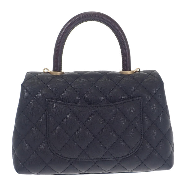 シャネル CHANEL ココハンドル XS A92990 ハンドバッグ キャビアスキン ブラック ゴールド金具 レディース【中古】【Aランク】
