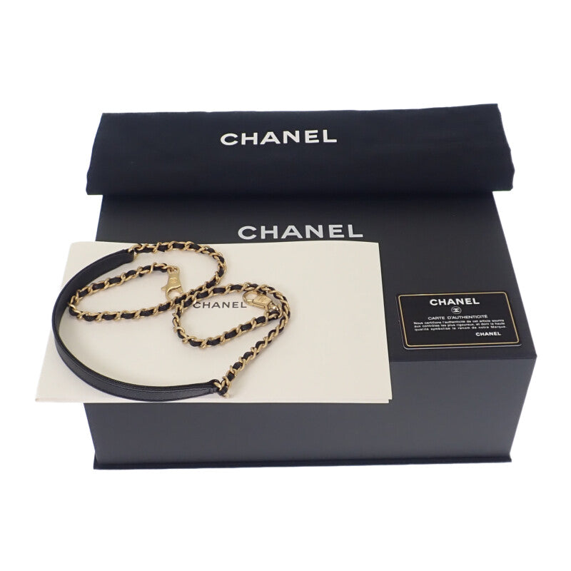 シャネル ココハンドルXS マトラッセ ショルダーバッグ キャビアスキン A92990 ブラック プレート レディース CHANEL  中古 CHANEL（シャネル） ココハンドルXS マトラッセ ショルダーバッグ