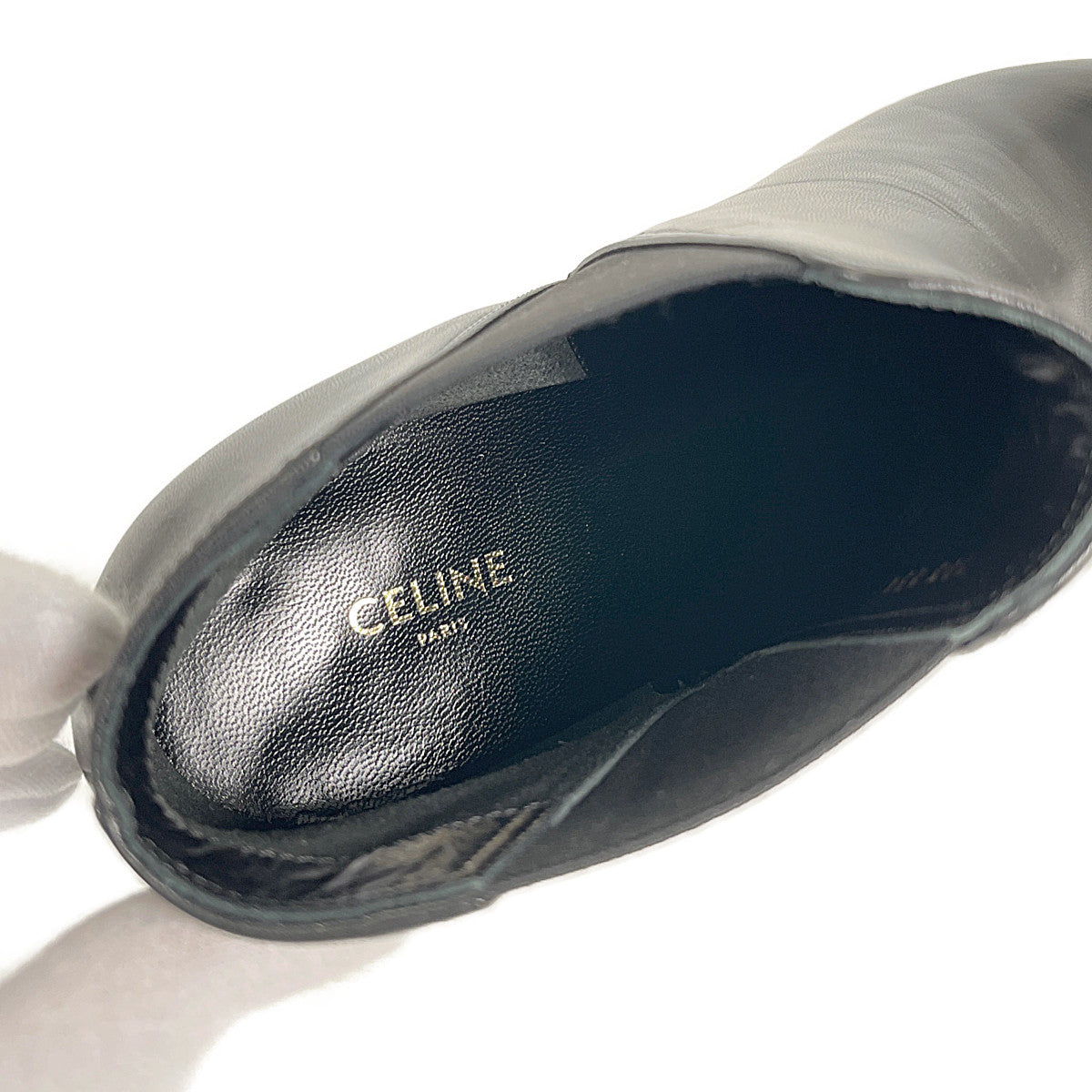 セリーヌ CELINE トライアングルヒールチェルシー ショート シューズ