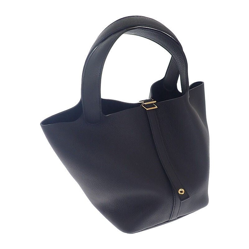 エルメス HERMES ピコタンロックMM  ハンドバッグ トートバッグ トリヨンクレマンス ブラック ゴールド金具 レディース【中古】【SAランク】