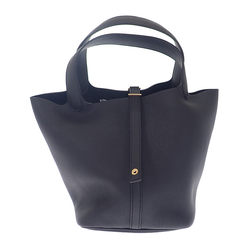 エルメス HERMES ピコタンロックMM  ハンドバッグ トートバッグ トリヨンクレマンス ブラック ゴールド金具 レディース【中古】【SAランク】