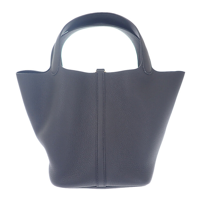 エルメス HERMES ピコタンロックMM  ハンドバッグ トートバッグ トリヨンクレマンス ブラック ゴールド金具 レディース【中古】【SAランク】
