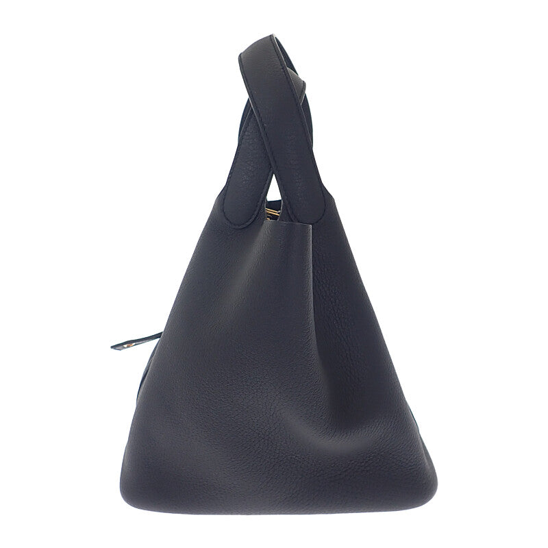 エルメス HERMES ピコタンロックMM  ハンドバッグ トートバッグ トリヨンクレマンス ブラック ゴールド金具 レディース【中古】【SAランク】