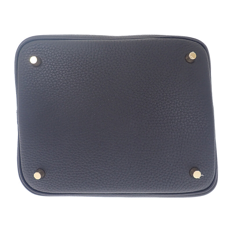 エルメス HERMES ピコタンロックMM  ハンドバッグ トートバッグ トリヨンクレマンス ブラック ゴールド金具 レディース【中古】【SAランク】