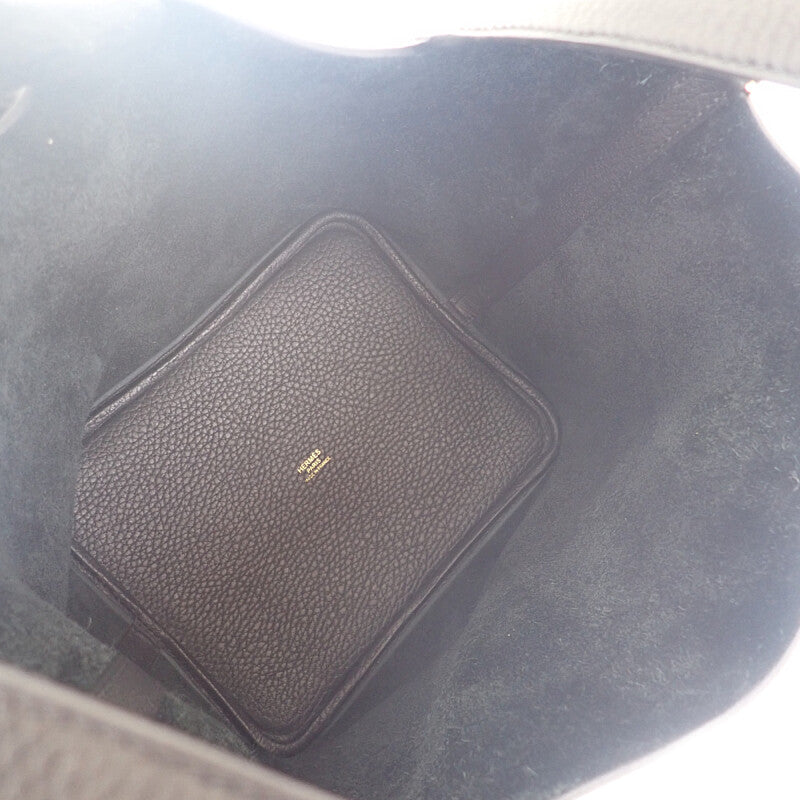 エルメス HERMES ピコタンロックMM  ハンドバッグ トートバッグ トリヨンクレマンス ブラック ゴールド金具 レディース【中古】【SAランク】