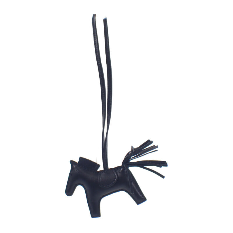 エルメス HERMES ロデオ PM バッグチャーム ラムスキン ソーブラック レディース【中古】【ABランク】