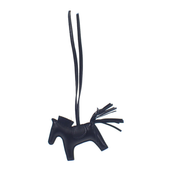 エルメス HERMES ロデオ PM バッグチャーム ラムスキン ソーブラック レディース【中古】【ABランク】